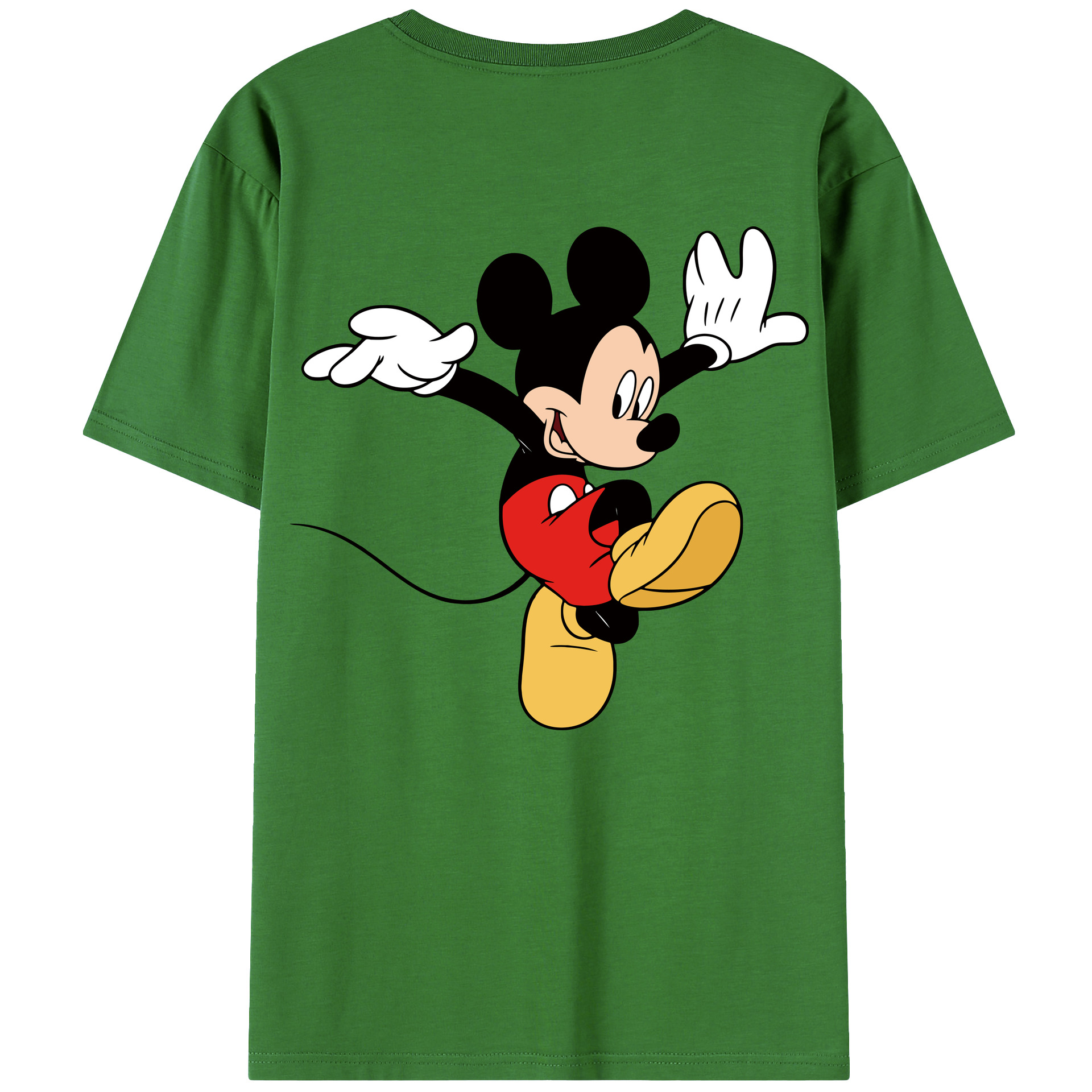ミッキーマウス Mickey Mouse レディース半袖Tシャツ(バックプリント)